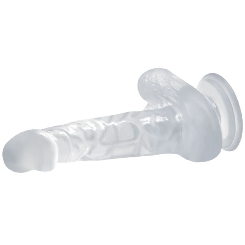 BAILE - REALISTISCHES Wellnessgerät MIT SAUGNAPF UND HODEN 16,7 CM TRANSPARENT