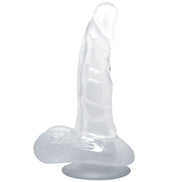BAILE - REALISTISCHES Wellnessgerät MIT SAUGNAPF UND HODEN 16,7 CM TRANSPARENT