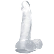 BAILE - REALISTISCHES Wellnessgerät MIT SAUGNAPF UND HODEN 16,7 CM TRANSPARENT