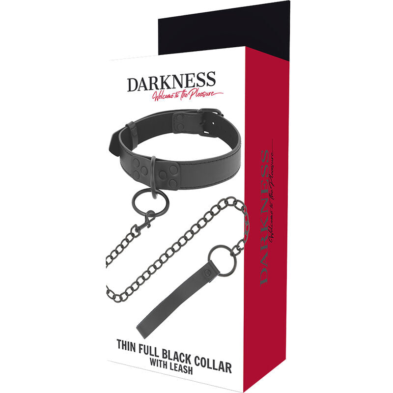 Dunkelheit – schwarze Halskette mit Kette