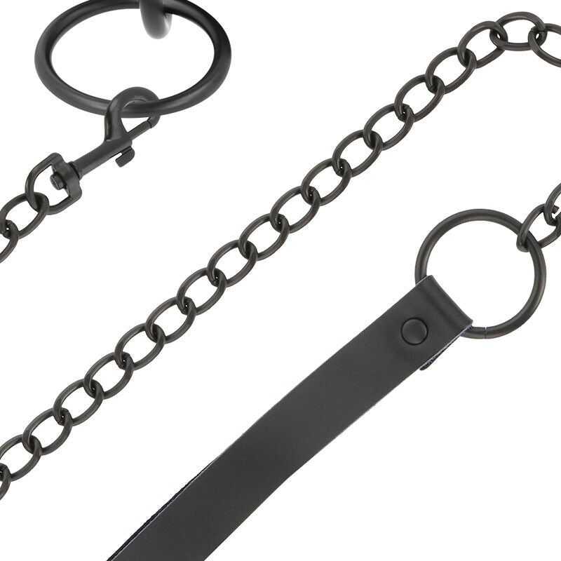 Dunkelheit – schwarze Halskette mit Kette