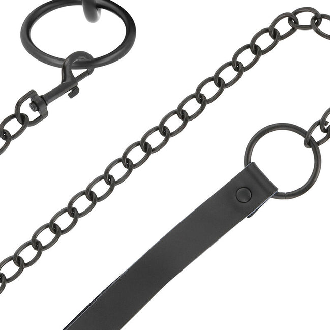 Dunkelheit – schwarze Halskette mit Kette