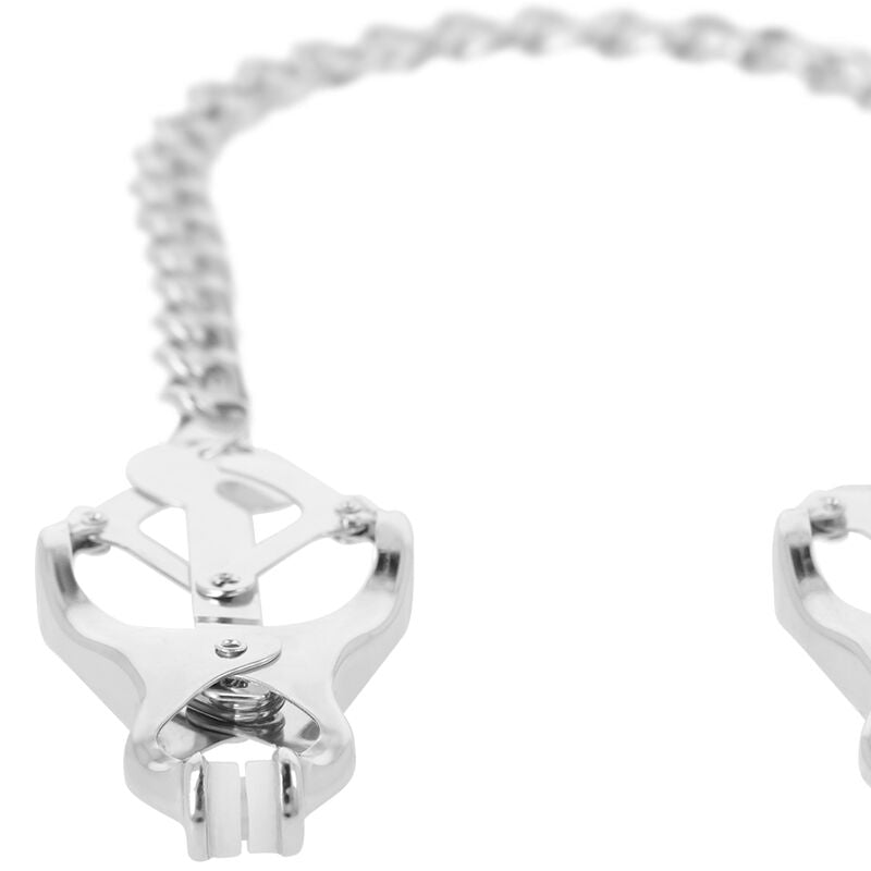 DARKNESS - METALLBRUSTKLEMMEN MIT KETTE