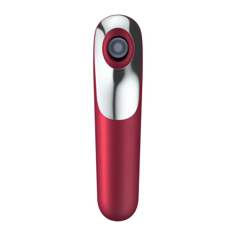 SATISFYER - DUAL LOVE Sensory Device AND SUCTIONER WITH PULSED AIR RED
