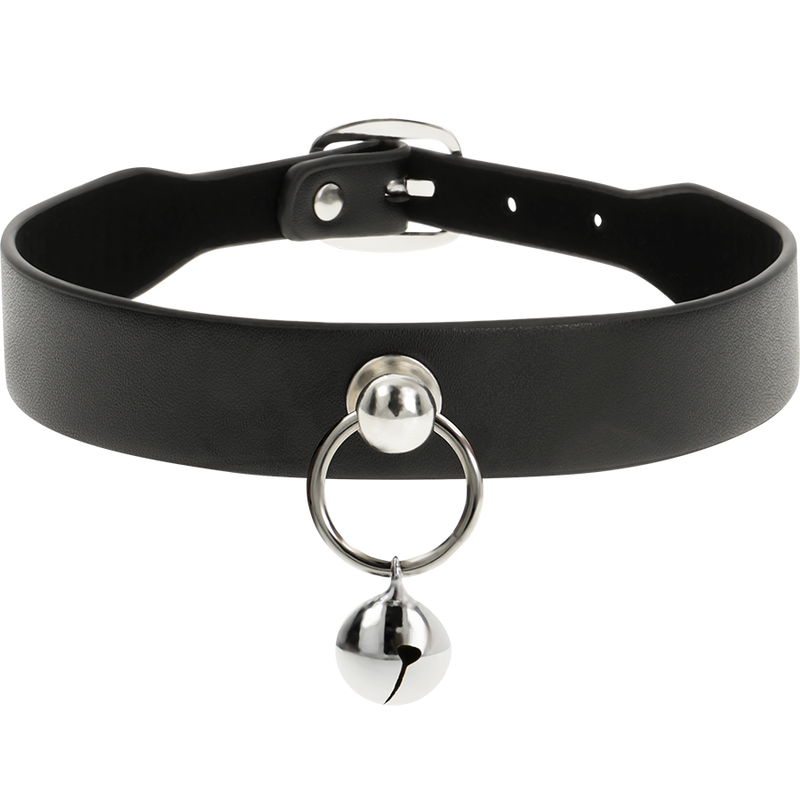 COQUETTE CHIC DESIRE - VEGANE LEDER HALSKETTE DAMEN ACCESSOIRE RASSEL/RING