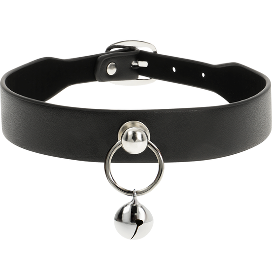 COQUETTE CHIC DESIRE - VEGANE LEDER HALSKETTE DAMEN ACCESSOIRE RASSEL/RING