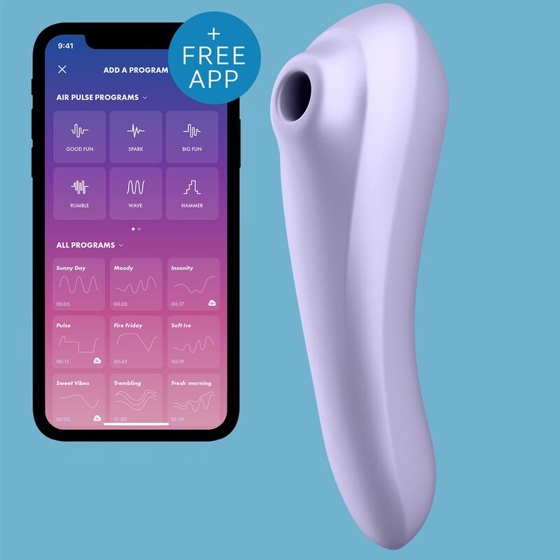 SATISFYER - DUAL PLEASURE AIR PULSE Sensory Device MAUVE