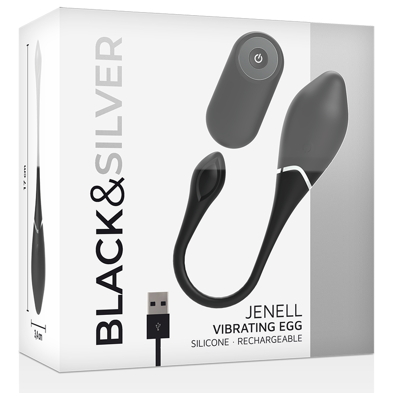 BLACK&SILVER - JENELL WIEDERAUFLADBARES VIBRIERENDES EI