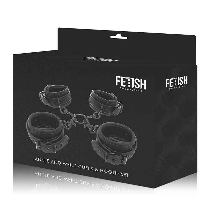 FETISCH DEVOT – SET AUS HAND- UND FUSSFESSELN MIT NEOPREN-FUTTER