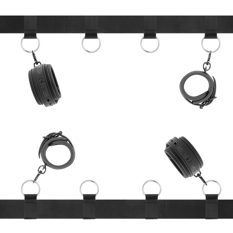 FETISCH DEVOT – LUXUS-BETTFESSELN-SET MIT NEOPREN-FÜTTERUNG
