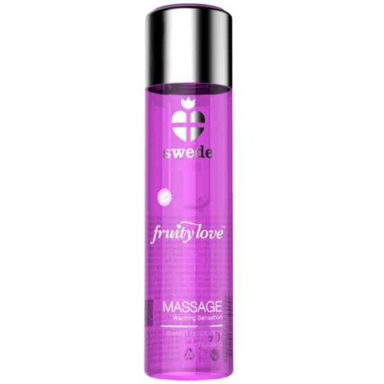 SWEDE - FRUITY LOVE WÄRMENDES MASSAGEÖL PINK RASPBERRY UND RHUBARB 60 ML