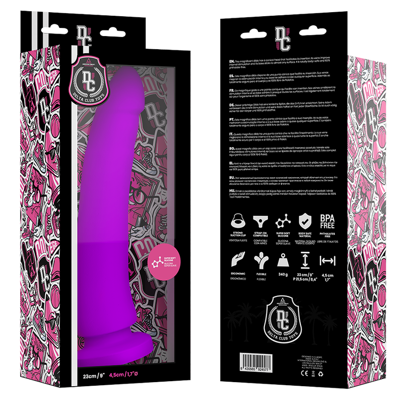 DELTA CLUB - TOYS LILAC Wellness Device MEDICAL SILICONE 23 CM -O- 4.5 CM