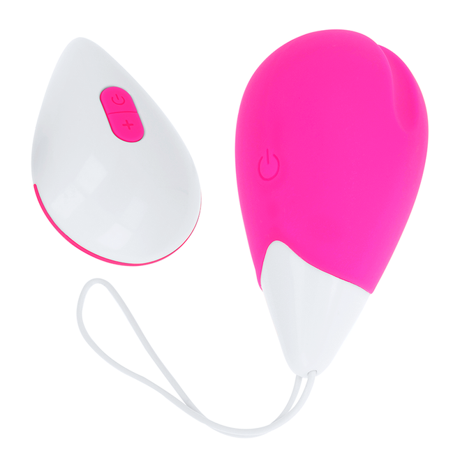 OHMAMA - TEXTURIERTES VIBRIERENDES EI 10 MODI PINK UND WEISS