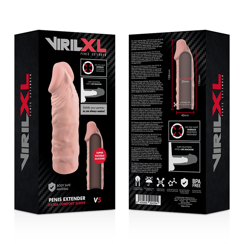 VIRILXL - FLÜSSIGSILIKON V5 NATÜRLICHE PENISVERGRÖSSERUNG