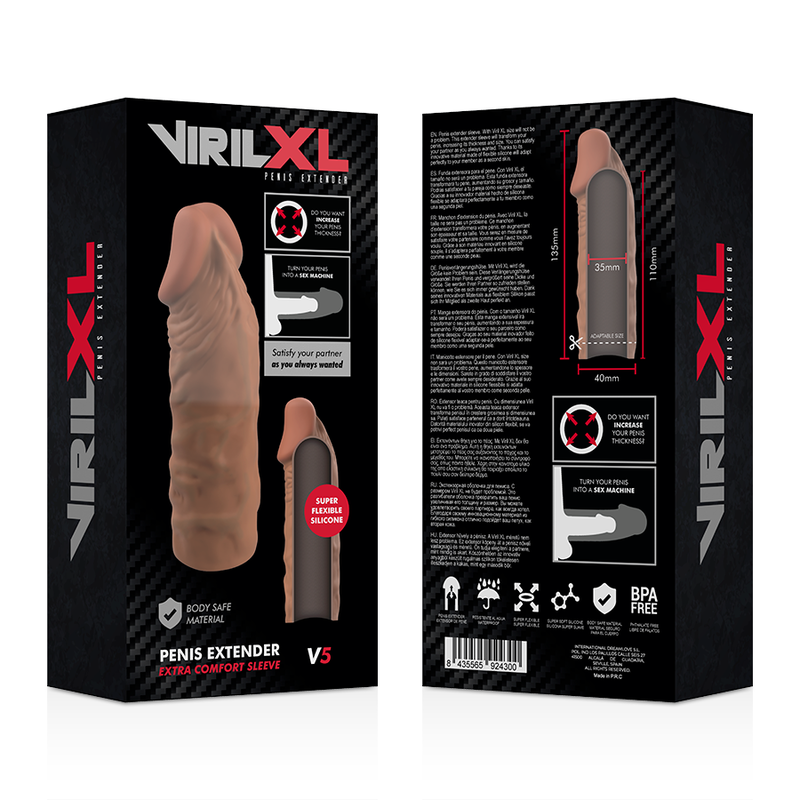 VIRILXL - FLÜSSIGSILIKON V5 BRAUNE PENISVERLÄNGERUNG