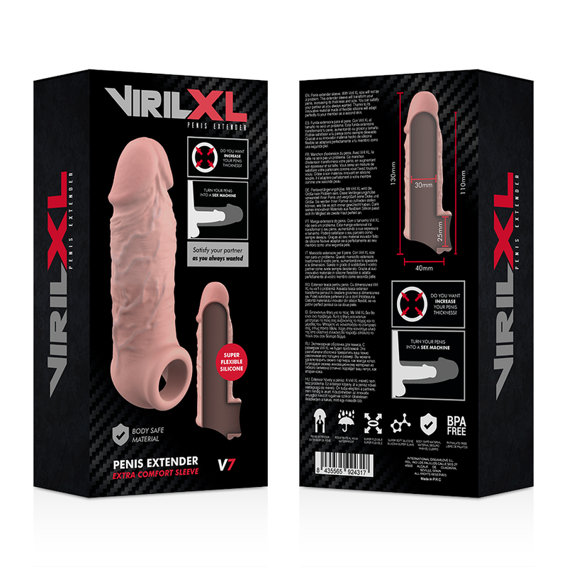 VIRILXL - FLÜSSIGES SILIKON V7 NATÜRLICHE PENISVERLÄNGERUNG