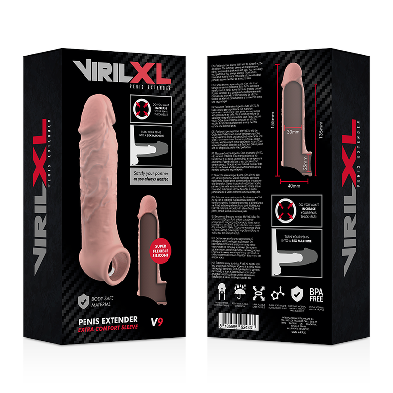 VIRILXL - FLÜSSIGES SILIKON V9 NATÜRLICHE PENISVERLÄNGERUNG