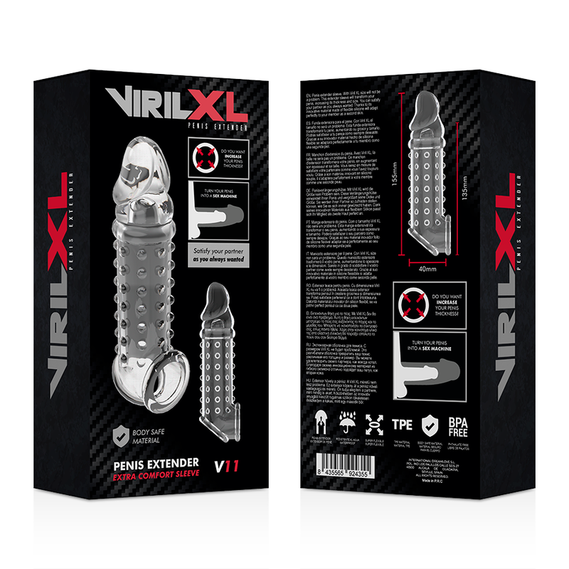 VIRILXL - PENISVERGRÖSSERUNG UND HÜLLE V11 TRANSPARENT