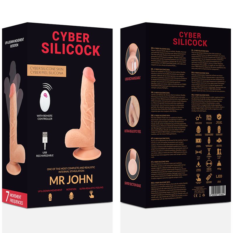 CYBER SILICOCK - FERNGESTEUERTER REALISTISCHER MR. JOHN 23,88 CM -O- 4,3 CM