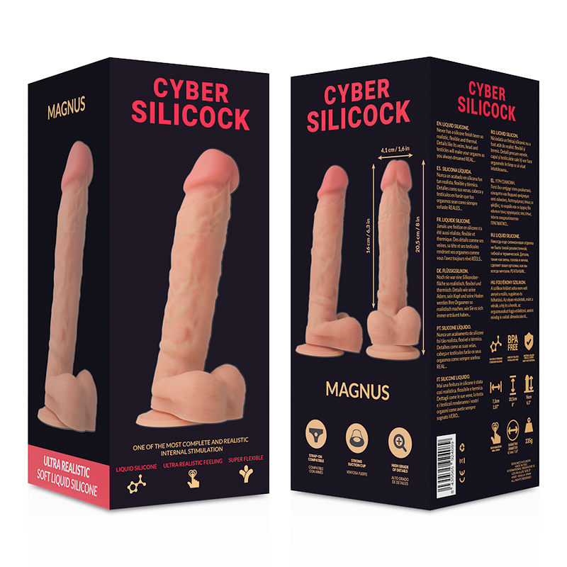 CYBER SILICOCK - ULTRAREALISTISCHER WEICHER FLÜSSIGSILIKON-DILDO 20.5 CM -Ø- 4.1 CM