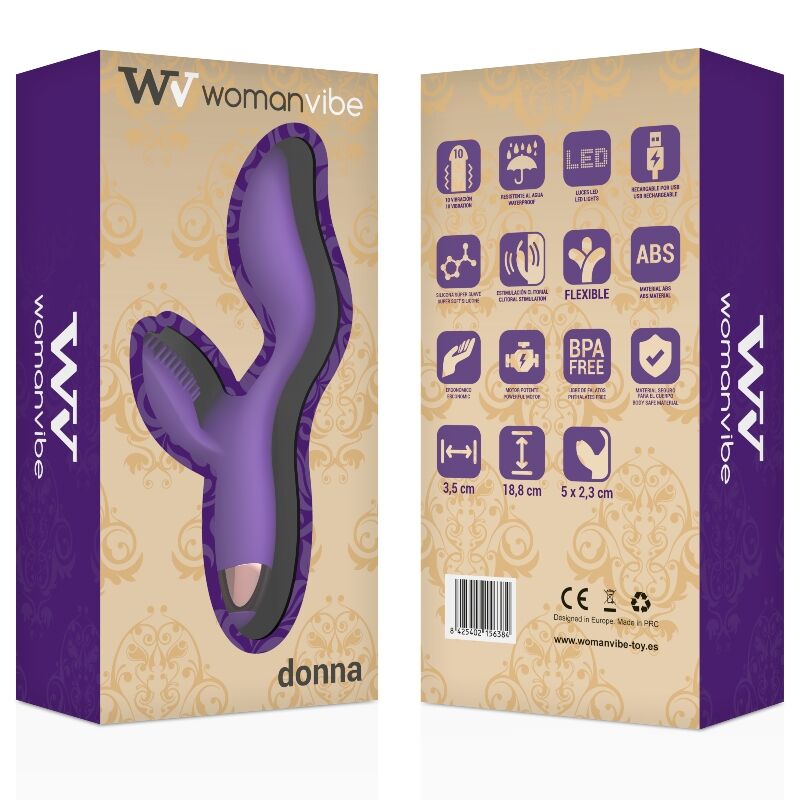 WOMANVIBE - DONNA RECHARGEABLE SILICONE Sensory Device