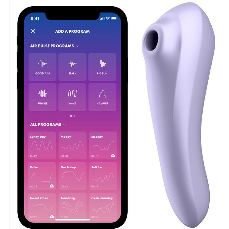 SATISFYER - DUAL PLEASURE AIR PULSE Sensory Device MAUVE