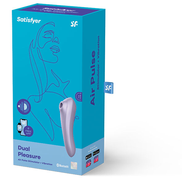 SATISFYER - DUAL PLEASURE AIR PULSE Sensory Device MAUVE