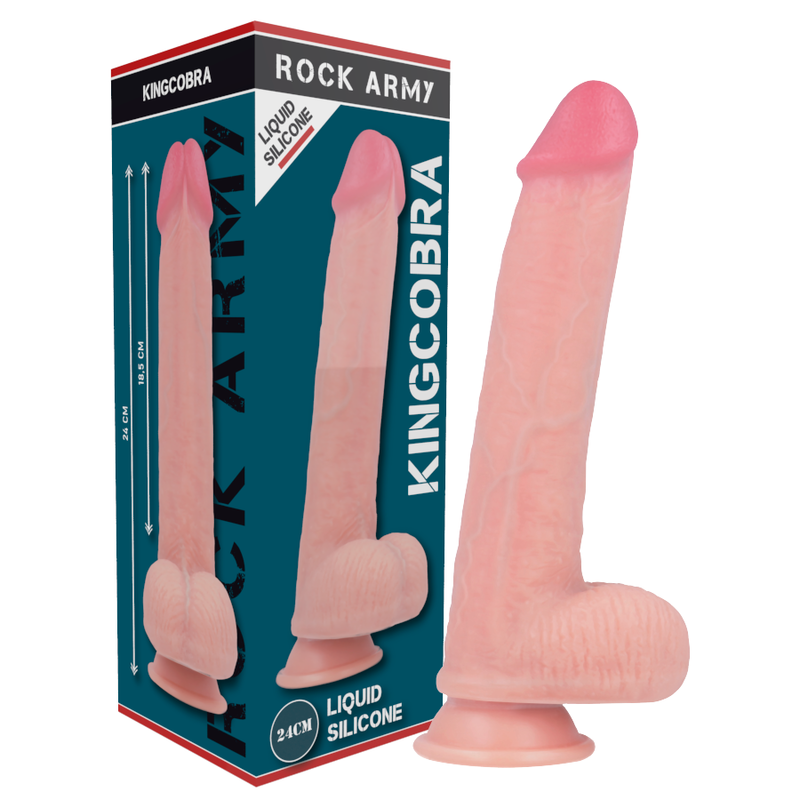 ROCKARMY - ARN S + FLÜSSIGSILIKON Wellnessgerät PREMIUM KINGCOBRA 24 CM -O- 4,77 CM