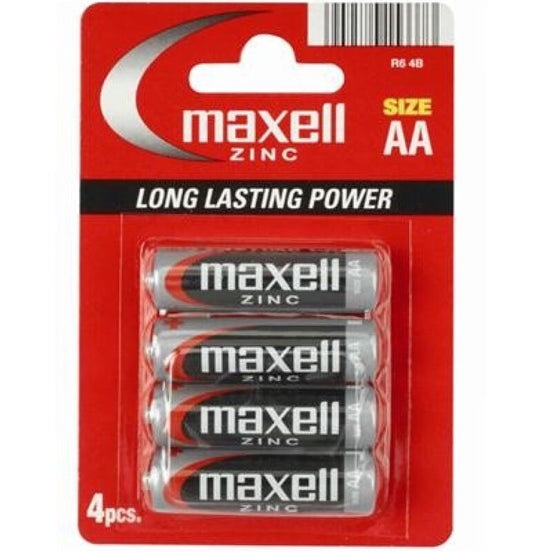 MAXELL - MANGAN-SALINE-BATTERIE AA R6 * 4 STÜCK