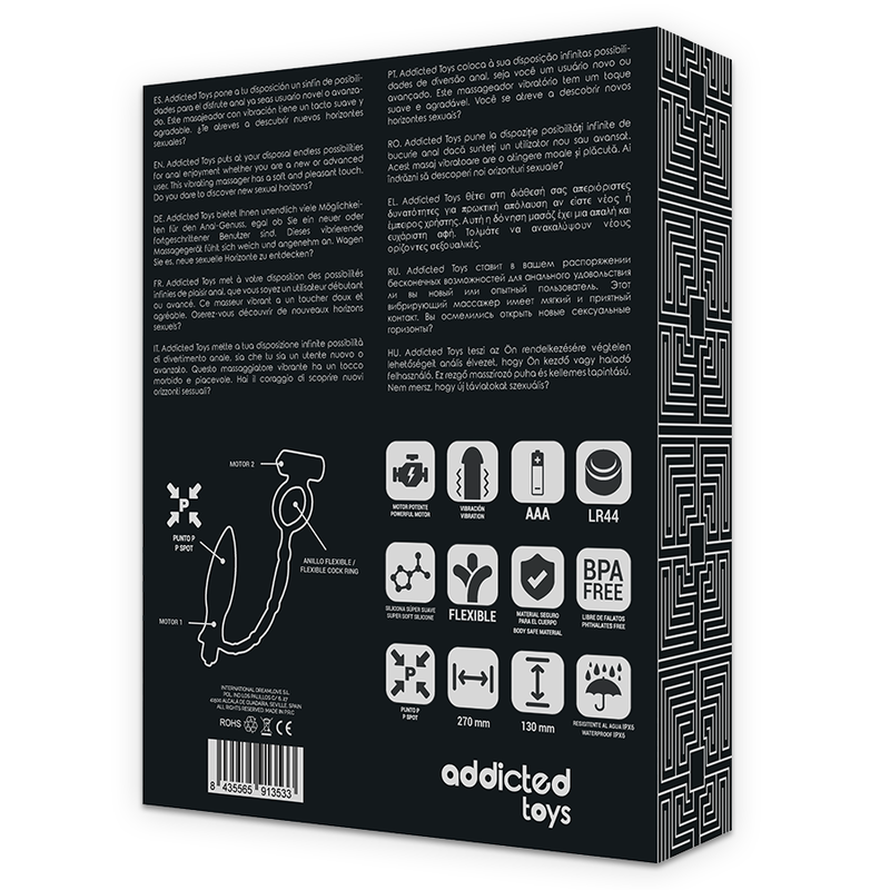 ADDICTED TOYS - ANAL PLUG WITH Sensory DeviceY RING