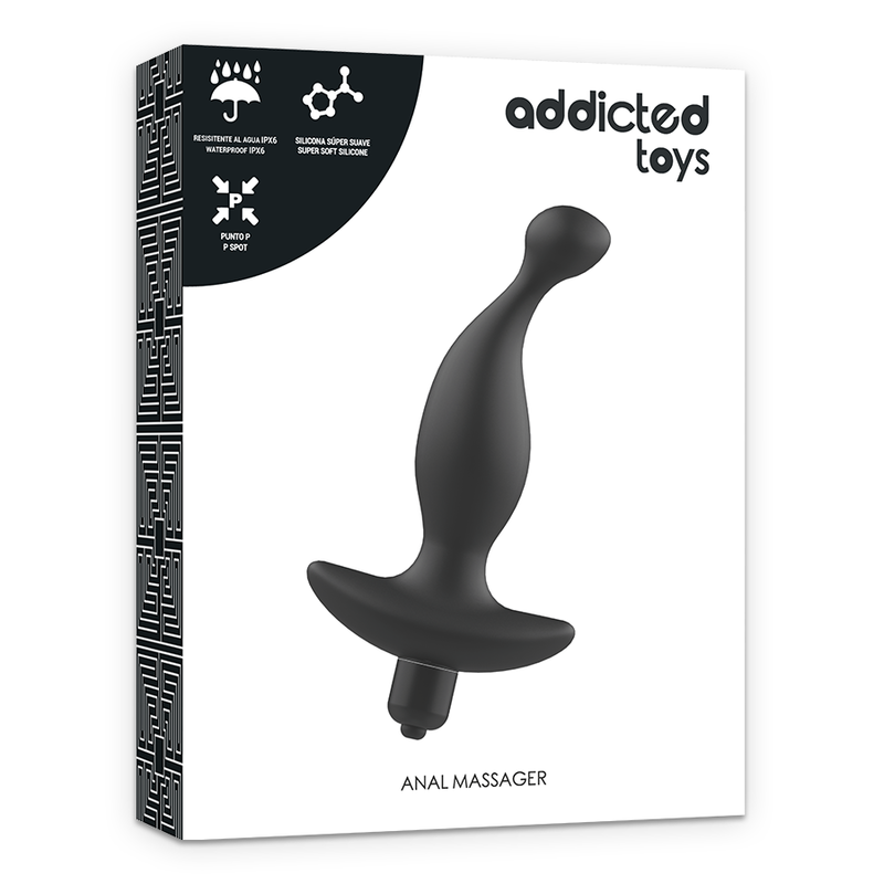 ADDICTED TOYS - ANALMASSAGER MIT SCHWARZEM VIBRATIONSMODELL 1