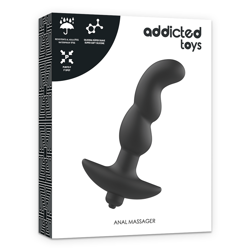 ADDICTED TOYS - ANALMASSAGER MIT SCHWARZEM VIBRATIONSMODELL 2