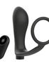 ADDICTED TOYS - PENIS RING WITH REMOTE CONTROL ANAL PLUG BLACK RECHARGEABLE
