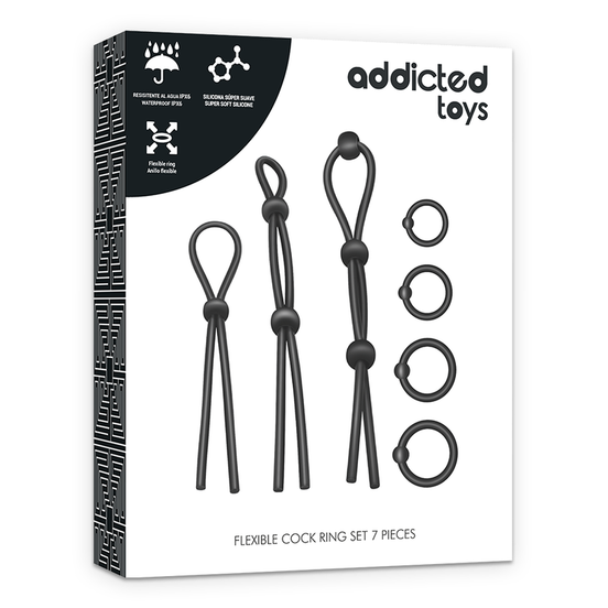ADDICTED TOYS - FLEXIBLE SILICONE Intimate Wellness Ring SET 7 TEILE